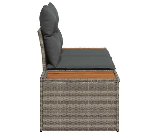 2 Vietīgs Dārgumu Dīvāns Ar Uzglabāšanu Un Spilveniem Pelēkā Poliratanā Vidaxl