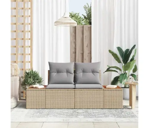 2-Sēdvietu Dārzs Dīvāns Ar Uzglabāšanu Un Spilveniem Bēšā Krāsā No Poliratanas Vidaxl 2-Sēdvietu Dārzs Dīvāns Ar Uzglabāšanu Un Spilveniem Bēšā Krāsā No Poliratanas Vidaxl