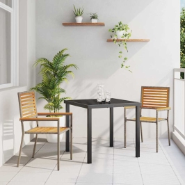 Dārza Saliekamās Krēsli 2 Pcs Brūna Un Pelēka Vidaxl