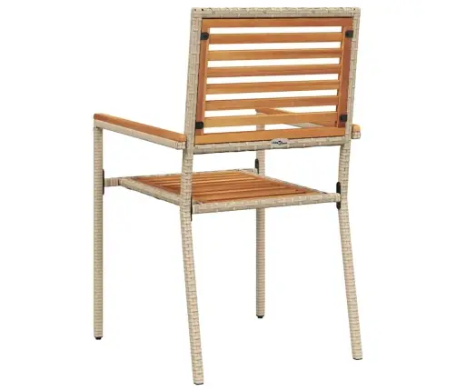 Saliekamie Dārza Krēsli - 2 Gabali Bēšā Polietilēna Rotangpalmas. Vidaxl