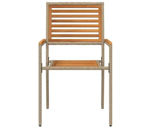 Saliekamie Dārza Krēsli - 2 Gabali Bēšā Polietilēna Rotangpalmas. Vidaxl