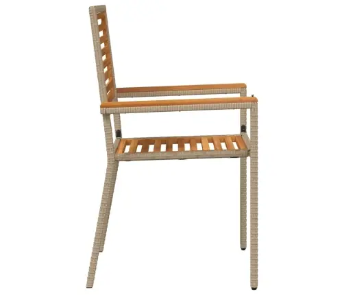 Saliekamie Dārza Krēsli - 2 Gabali Bēšā Polietilēna Rotangpalmas. Vidaxl