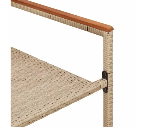 Saliekamie Dārza Krēsli - 2 Komplekts Bēšā Polietilēna Rotangpalmas Krāsā Vidaxl