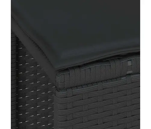 Sodo Valgomojo Komplektas Juoda Poliratanas