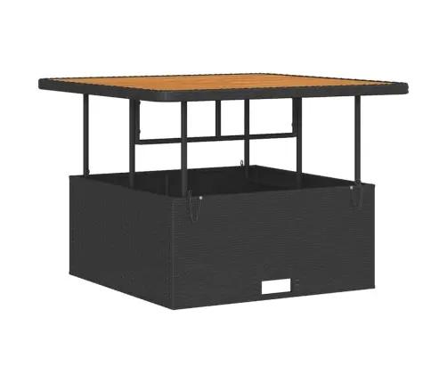 Sodo Valgomojo Komplektas Juoda Poliratanas