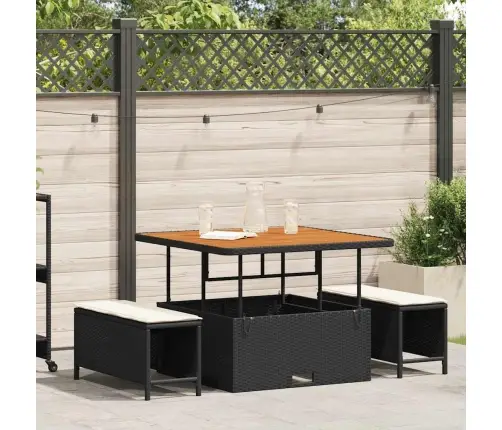 Aia Söögilaudade Komplekt Must Polürotang