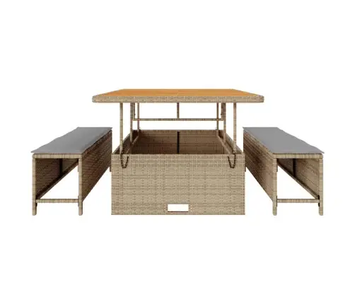 Aia Söögilaudade Komplekt Beež Polürotang