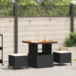 Aia Söögilaudade Komplekt Must Polürotang