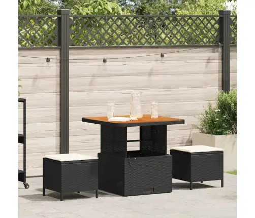 Aia Söögilaudade Komplekt Must Polürotang