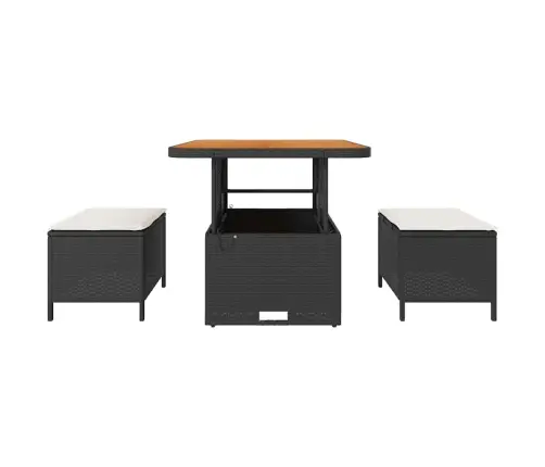 Aia Söögilaudade Komplekt Must Polürotang