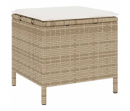 3 Gabalu Dārza Ēdamgalds Ar Spilveniem Bēšā Poliratanā Un Akacijā Vidaxl