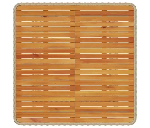 3 Gabalu Dārza Ēdamgalds Ar Spilveniem Bēšā Poliratanā Un Akacijā Vidaxl