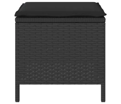 Sodo Valgomojo Komplektas Juoda Poliratanas