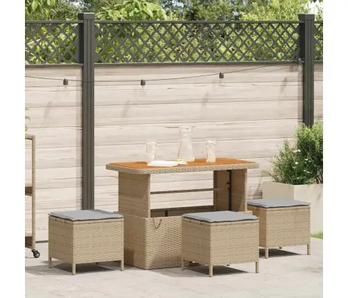 Aia Söögilaudade Komplekt Beež Polürotang