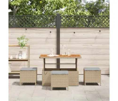 Aia Söögilaudade Komplekt Beež Polürotang