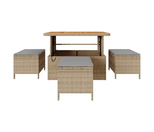 Aia Söögilaudade Komplekt Beež Polürotang