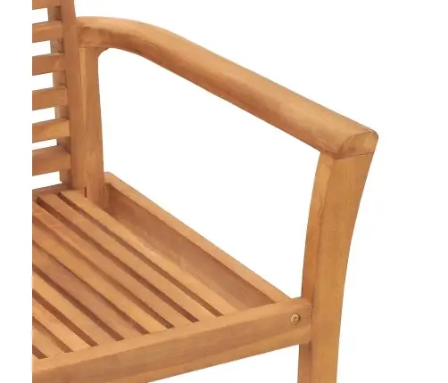 Saliekams Dārza Krēsls 4 Gab. Ciets Koks Tīkkoks Vidaxl