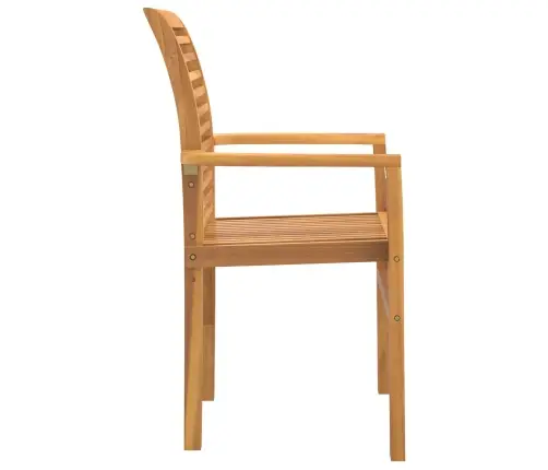 Saliekams Dārza Krēsls 4 Gab. Ciets Koks Tīkkoks Vidaxl