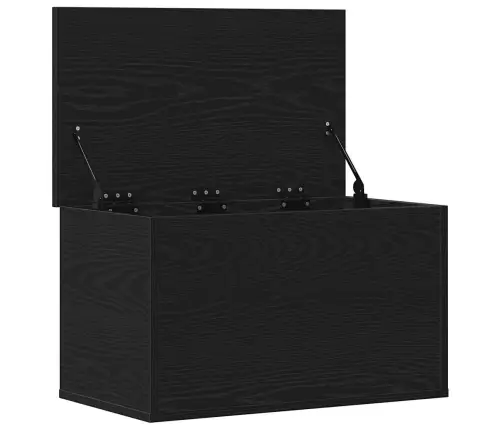 Uzglabāšanas Kaste Ar Vāku Melns Ozols 60X35X35 Cm Inženieru Koks Vidaxl