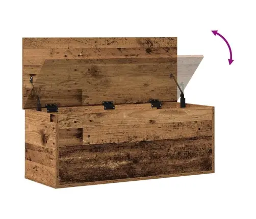 Saugojimo Dėžė Senovinis Medis 90 X 35 X 35 Cm Apdirbta Mediena