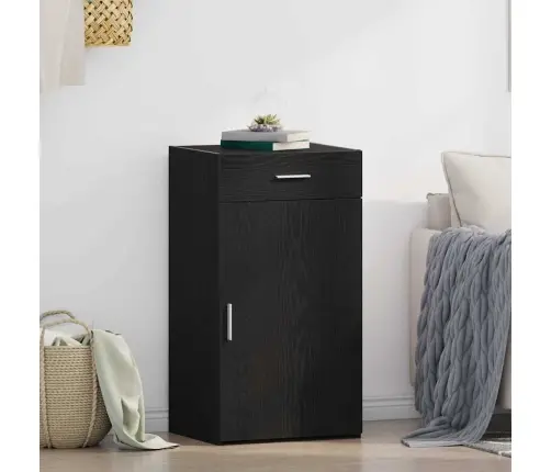 Bufete Melns Ozols 30X42,5X93 Cm Inženierijas Koks Vidaxl