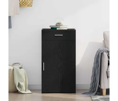 Bufete Melns Ozols 30X42,5X93 Cm Inženierijas Koks Vidaxl