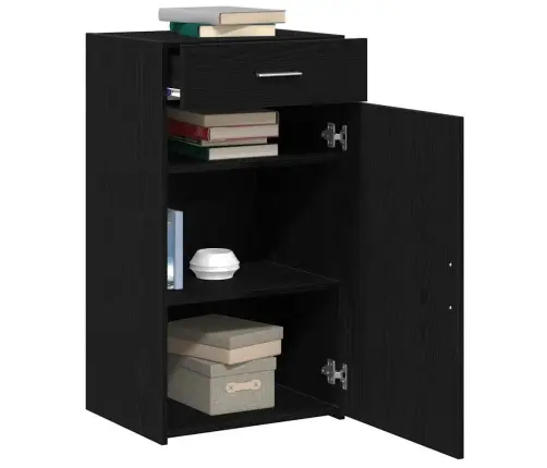 Bufete Melns Ozols 30X42,5X93 Cm Inženierijas Koks Vidaxl