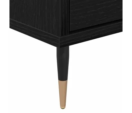 Tv Skapis Melns Ozols 150X30X44.5 Cm Inženierijas Koks Vidaxl