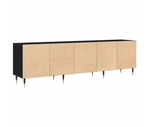 Tv Skapis Melns Ozols 150X30X44.5 Cm Inženierijas Koks Vidaxl