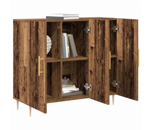 Skapītis Vecā Kokā, 90X34X80 Cm, No Inženiertehniskā Koka Vidaxl