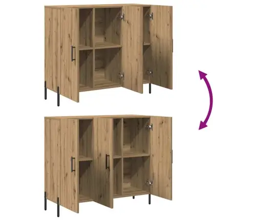Bufete Artisan Oak 90X34X80 Cm Vidaxl