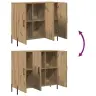 Bufete Artisan Oak 90X34X80 Cm Vidaxl