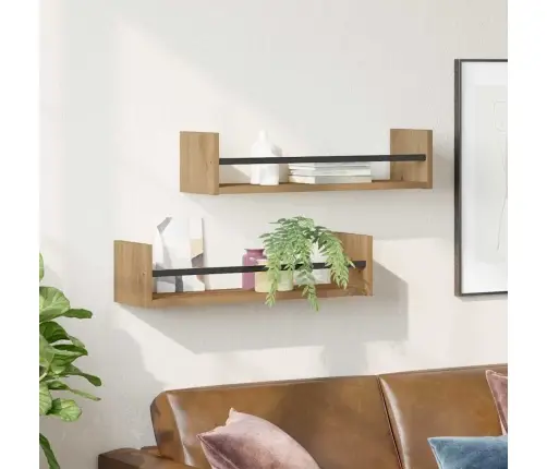 Seinariiul Seinale Kinnitatav 2 Pcs Käsitööpuu 60 X 16 X 14 Cm