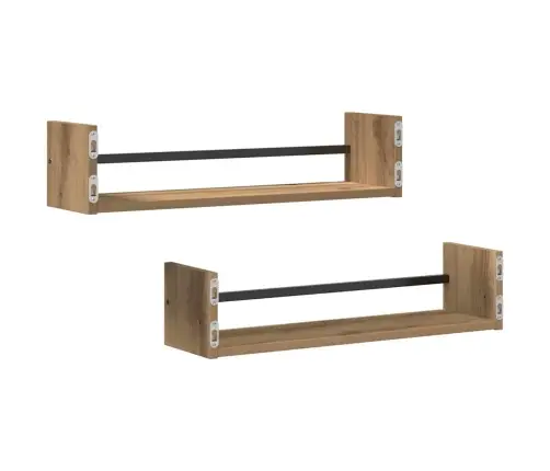 Seinariiul Seinale Kinnitatav 2 Pcs Käsitööpuu 60 X 16 X 14 Cm