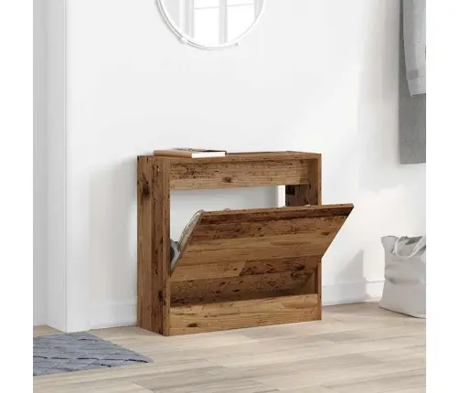 Apavu Skapis Vecs Koks 60X21X57 Cm Inženierētā Koksne Vidaxl