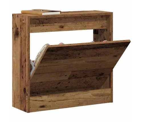 Apavu Skapis Vecs Koks 60X21X57 Cm Inženierētā Koksne Vidaxl