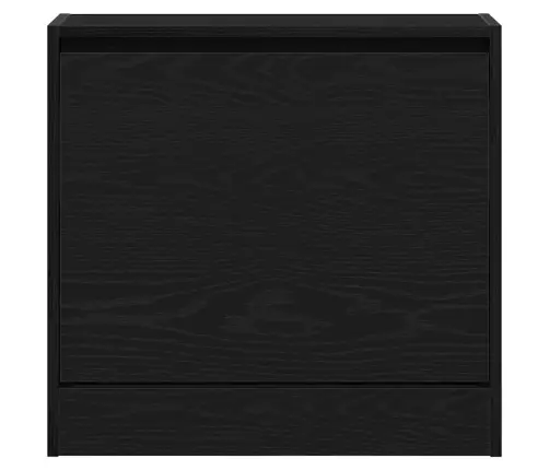 Apavu Skapis Melnā Ozolā 60X21X57 Cm Inženierijas Koks Vidaxl