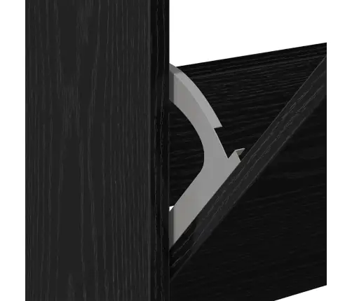 Kinga Kapp Riiuliga Must Tamm 80 X 21 X 125,5 Cm Tehispuit