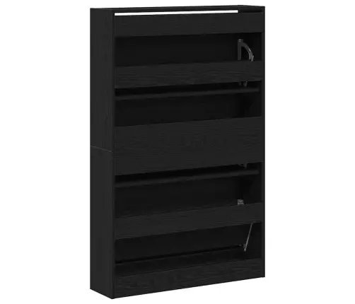 Kinga Kapp Riiuliga Must Tamm 80 X 21 X 125,5 Cm Tehispuit