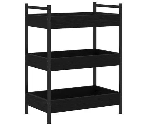 Köögikäru Must Tamm 50 X 30 X 70 Cm Tehispuit