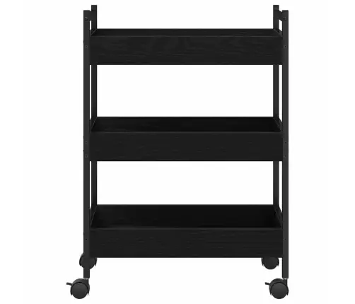 Köögikäru Must Tamm 50 X 30 X 70 Cm Tehispuit