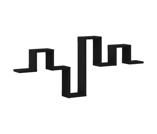 Sienas Plaukts Melns Ozols 104,5X10X43 Cm Inženierijas Koks Vidaxl