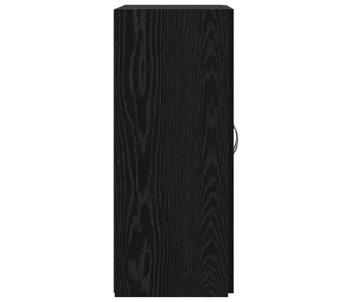 Kancelāra Skapītis - Melns Ozols, 60 X 32 X 77.5 Cm, Inženierijas Koks Vidaxl