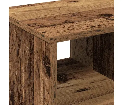 Kõrvallaud Riiuliga Rattaga Vana Puit 50 X 30 X 55 Cm Tehispuit