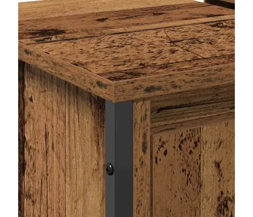 Vannas Istabas Izlietnes Skapis Vecais Koks 60X35X50 Cm Koka Skapis Vidaxl