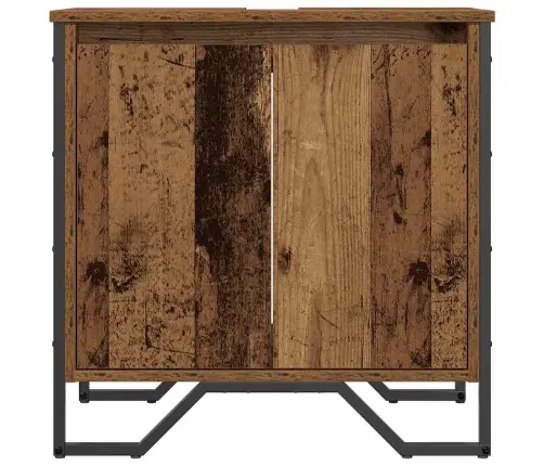 Vannas Istabas Izlietnes Skapis Vecais Koks 60X35X50 Cm Koka Skapis Vidaxl