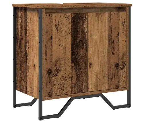 Vannas Istabas Izlietnes Skapis Vecais Koks 60X35X50 Cm Koka Skapis Vidaxl