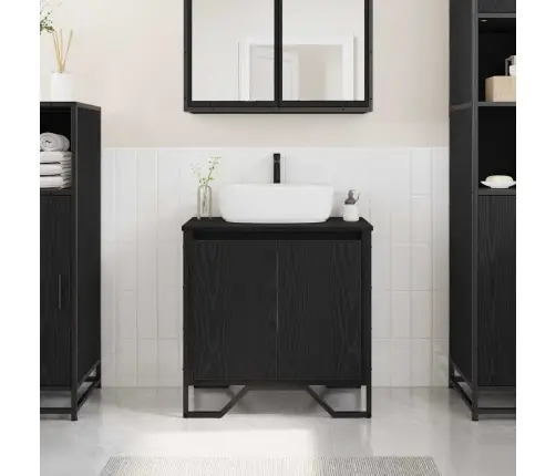 Vonios Kriauklės Spinta Juodas Ąžuolas 60 X 35 X 60 Cm