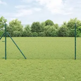 Saitņu Žogs Zaļa 10 X 1.6 M Tērauds Vidaxl