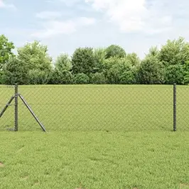 Saitņu Žogs Pelēka 10 X 0.4 M Tērauds Vidaxl
